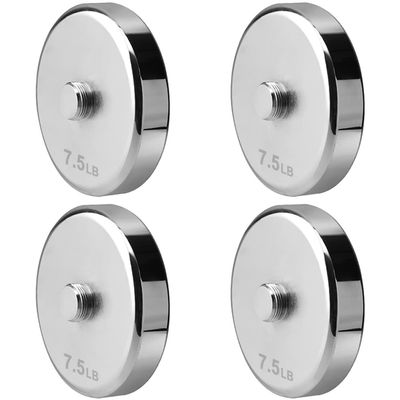 4 Pieces 7.5b Weight Plates for 50lb Steel Dumbbells (Standard-Finish 47.5lb)