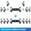 4 Pieces 7.5b Weight Plates for 50lb Steel Dumbbells (Standard-Finish 47.5lb) view 3
