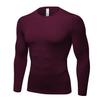Men's Compression Long Sleeve Shirts, Cool Dry Sport Workout Underwear Shirt Athletic Baselayer Running Gym Tops Wine view 1
