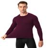 Men's Compression Long Sleeve Shirts, Cool Dry Sport Workout Underwear Shirt Athletic Baselayer Running Gym Tops Wine view 4