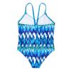 Hedmy Kids Girls One Piece Athletic Swimsuit Criss Cross Back Straps Summer Beach Sports Swimwear Bathing Suit A#Lake_Blue 4 Years view 4