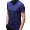 Freebily Mens Basic Turtleneck Short Sleeve T-Shirts Slim Fit Undershirt Solid Knitwear Sweaters Blue Medium view 2