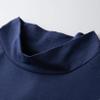 Freebily Mens Basic Turtleneck Short Sleeve T-Shirts Slim Fit Undershirt Solid Knitwear Sweaters Blue Medium view 4