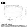 QAIOXINGXING Bean Bag Chair Cover, Without Filling Giant Breathable and Comfortable for Adult Living Room Furniture Big Round Soft Fluffy Faux Fur BeanBag Lazy Sofa 5FT/54x26 inch view 2