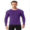 Men's Compression Long Sleeve Shirts, Cool Dry Sport Workout Underwear Shirt Athletic Baselayer Running Gym Tops Purple view 4