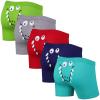 CONKEND Boys Boxer Briefs Cotton Underwear for Big Boys Toddler Breathable Soft Mesh Performance Sport Boxers Briefs with Fly 5pcs 4-5 view 1