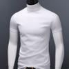 Freebily Mens Basic Turtleneck Short Sleeve T-Shirts Slim Fit Undershirt Solid Knitwear Sweaters White XX-Large view 3