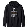 $1 I'm From Oklahoma I'm Always Right City of Oklahoma Zip Hoodie view 1