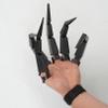 JEATHA Halloween Articulated Fingers Flexible Finger Extensions Ghost Single Hand Knuckle Paw Model for Cosplay Party Props Black Left Hand One Size view 3