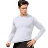 Men's Compression Long Sleeve Shirts, Cool Dry Sport Workout Underwear Shirt Athletic Baselayer Running Gym Tops White view 4