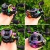 Doorslay Baitcasting Reels - Colorful Fishing Reel, 9+1 BB Bearing Fishing Baitcast Reel High Speed 7.2:1 Fishing Reel Bait Cast Wheel Left/Right Hand Fishing Accessory Magnetic Braking System view 2