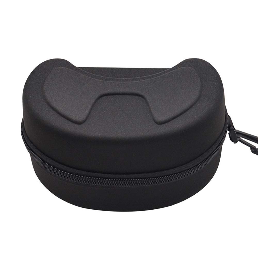 Abaodam Large Heightening Glasses Case Ski Goggles Box Shockproof Sunglasses Bag Cycling Eyewear Case Hard Zipper Box (Black)