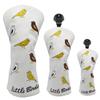 Golf Club Headcover Golf Birdie Birds Driver Fairway Wood Hybrid Wood Head Cover Mallet Blade Putter Cover 3pcs 1pc for Golf Wood Club Head, White view 1