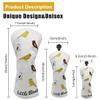 Golf Club Headcover Golf Birdie Birds Driver Fairway Wood Hybrid Wood Head Cover Mallet Blade Putter Cover 3pcs 1pc for Golf Wood Club Head, White view 3