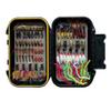 Qievcrme Fly Fishing Flies Kit Trout Steelhead Salmon Bass Flies Assortment 32pcs-148pcs Include Dry Wet Flies Nymphs Streamers Maggot(114Pcs/Kit-16 Mixed Styles) view 4