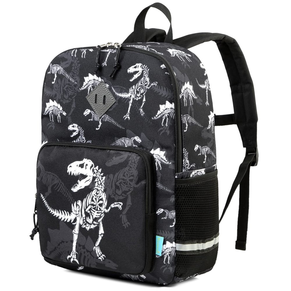 Kids School Backpack,VONXURY Cute Lightweight Preschool Backpack for Toddler Boys with Chest BuckleBlack Dinosaur)