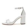 YWXYMGE Block Heel Wedding Sandals Shoes for Bride Open Toe Satin Prom Evening Formal Party Sandal Heels-Purple-6 view 3