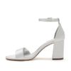 YWXYMGE Block Heel Wedding Sandals Shoes for Bride Open Toe Satin Prom Evening Formal Party Sandal Heels-Purple-6 view 4