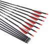 Archery Carbon Arrow Hunting Target Practice Arrows 26 Inch with Removable Tips for Compound & Recurve Bow 500 Spine 12PCS view 2