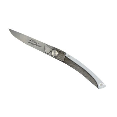 ROGER ORFEVRE Le Thiers Made In France Stainless Steel Folding Pocket Knife With K-Lock, 3-in (7.6cm), Corian Handle (White)