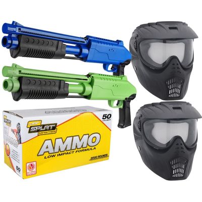 JT Paintball SplatMaster z200 Duel Kit - SplatMaster Ammo 1000ct (Blue/Green)