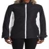 Spyder Women's Wren Faux Fur Hooded Full Zip Jacket, Black Small view 1