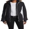 Spyder Women's Wren Faux Fur Hooded Full Zip Jacket, Black Small view 2