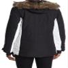 Spyder Women's Wren Faux Fur Hooded Full Zip Jacket, Black Small view 3