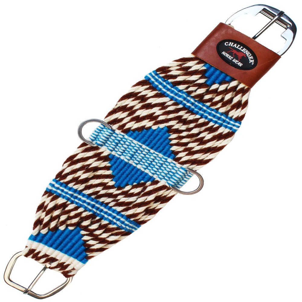 CHALLENGER Horse 32" Horse Western 21 Strand Double Weave Two-Tone Mohair Roper Cinch 97RT15-32