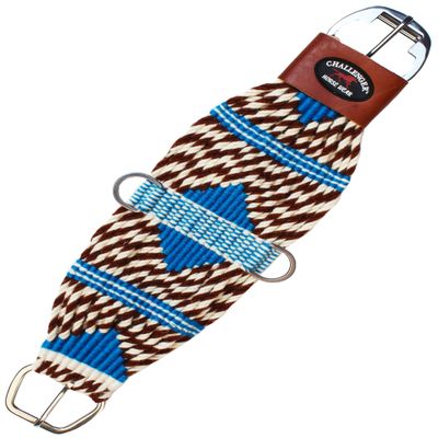 CHALLENGER Horse 36" Horse Western 21 Strand Double Weave Two-Tone Mohair Roper Cinch 97RT15-36