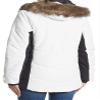 Spyder Women's Wren Faux Fur Hooded Full Zip Jacket, White Medium view 3