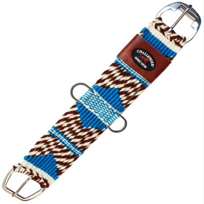 CHALLENGER Horse 34" Horse Western 13 Strand Double Weave Two-Tone Mohair Straight Cinch 97RT14-34