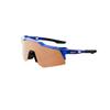 100% Speedcraft XS Sport Performance Cycling Sunglasses (Gloss Cobalt Blue - HiPER Copper Mirror Lens) view 1
