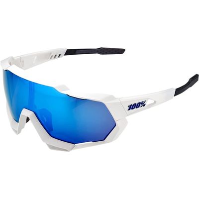 100% Speedtrap Sport Performance Cycling Sunglasses - Premium Large Lens Shield - MTB, Dirt Bike, & Road Biking Eyewear with Interchangeable Lenses