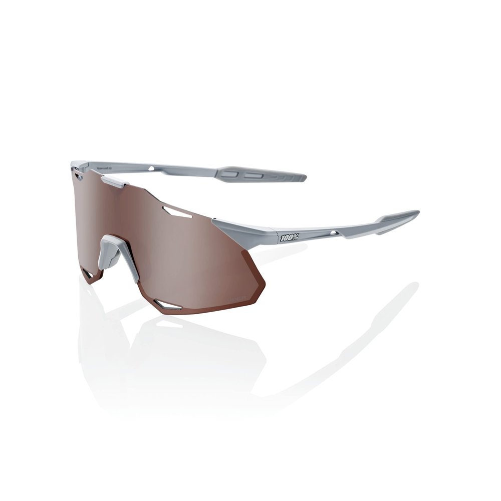 100% HYPERCRAFT XS - Matte Stone Grey - HiPER Crimson Silver Mirror Lens