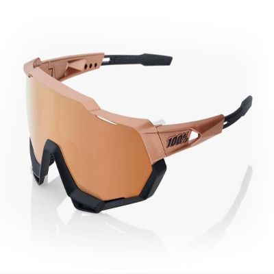 100% Speedtrap Sport Performance Cycling Sunglasses - Premium Large Lens Shield - MTB, Dirt Bike, & Road Biking Eyewear with Interchangeable Lenses