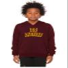 Daxton Youth Unisex Pullover Cities States Hoodie Mid-Weight Fleece Sweater - Los Angeles Burgundy Gold, XS view 2