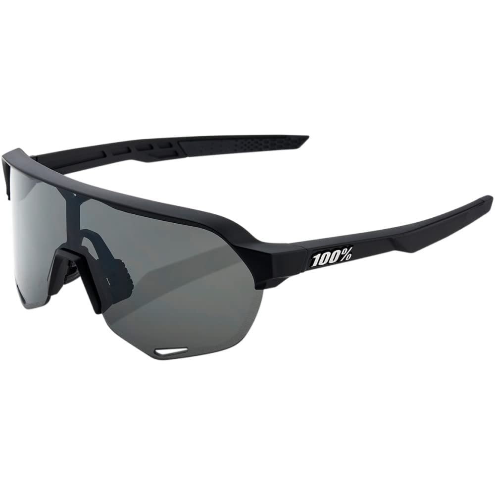 100% S2 Sport Performance Cycling Sunglasses (Soft Tact Black - Smoke Lens)