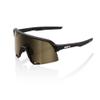 100% S3 Sport Performance Cycling Sunglasses (Soft Tact Black - Soft Gold Mirror Lens) view 1