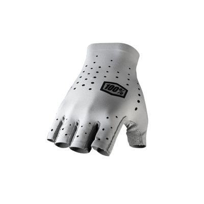 100% Sling Short Finger Mountain Biking Gloves - Fingerless Cycling Gloves for Mountain Bike Riding - Grey, X-Large