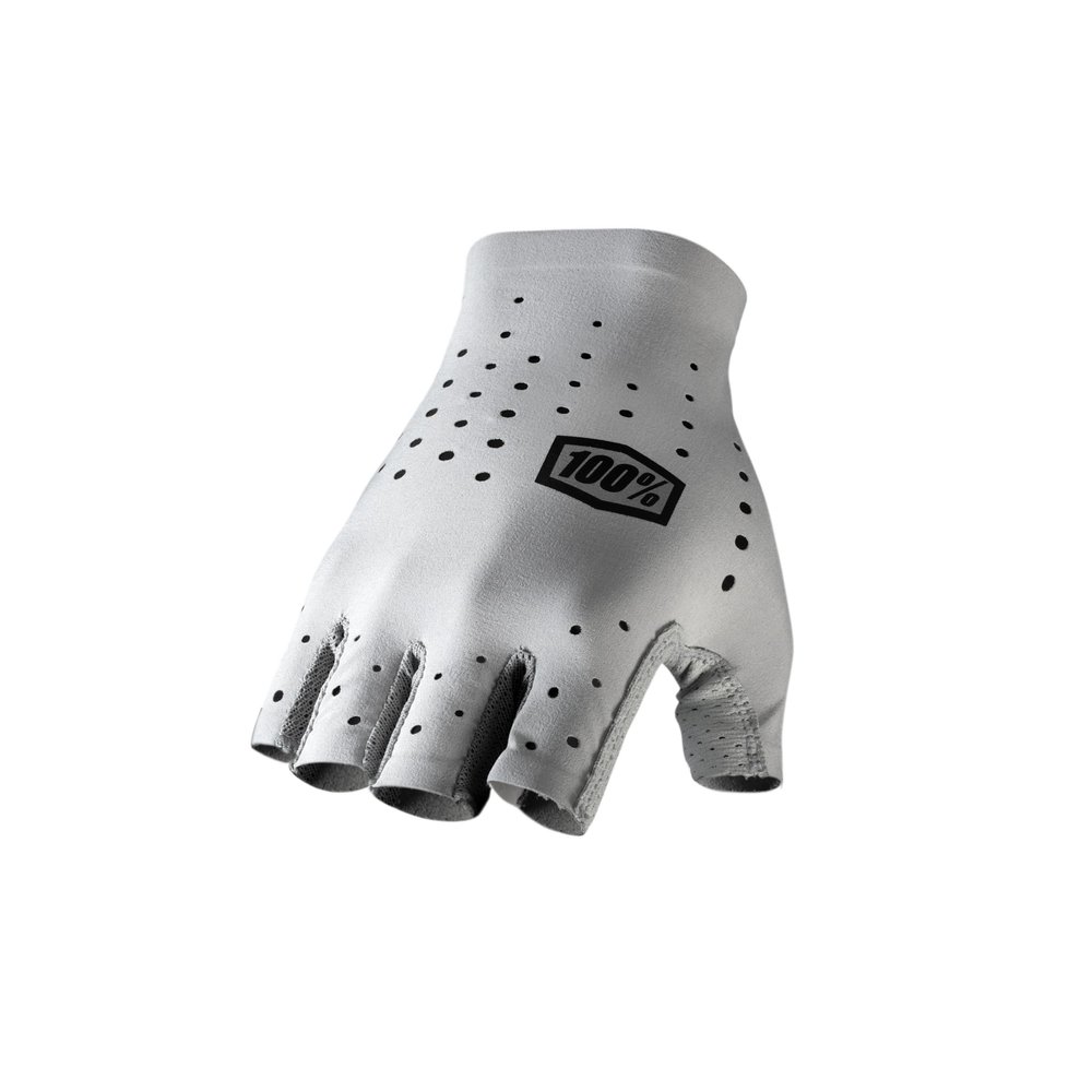 100% Sling Short Finger Mountain Biking Gloves - Fingerless Cycling Gloves for Mountain Bike Riding - Grey, X-Large
