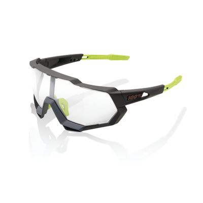 100% Speedtrap Sport Performance Cycling Sunglasses - Premium Large Lens Shield - MTB, Dirt Bike, & Road Biking Eyewear with Interchangeable Lenses