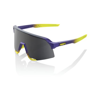 100% S3 Sport Performance Cycling Sunglasses (Matte Metallic Digital Brights - Smoke Lens)
