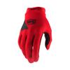 100% Ridecamp Gloves - Motocross & Mountain Biking - Lightweight Riding Gloves for Men & Women - Red, Medium view 1