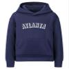 Daxton Youth Unisex Pullover Cities States Hoodie Mid-Weight Fleece Sweater - Atlanta Navy White, XL view 1