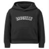 Daxton Youth Unisex Pullover Cities States Hoodie Mid-Weight Fleece Sweater - Brooklyn Black White, M view 1