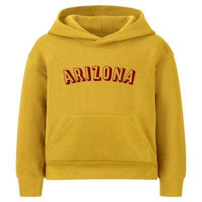 Daxton Youth Unisex Pullover Cities States Hoodie Mid-Weight Fleece Sweater - Arizona Gold Burgundy, XL