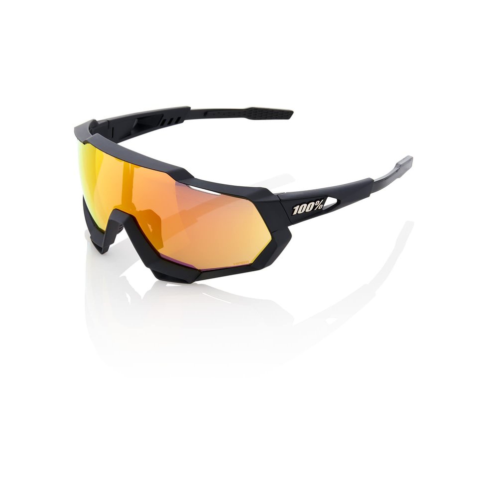 100% Speedtrap Sport Performance Cycling Sunglasses - Premium Large Lens Shield - MTB, Dirt Bike, & Road Biking Eyewear with Interchangeable Lenses