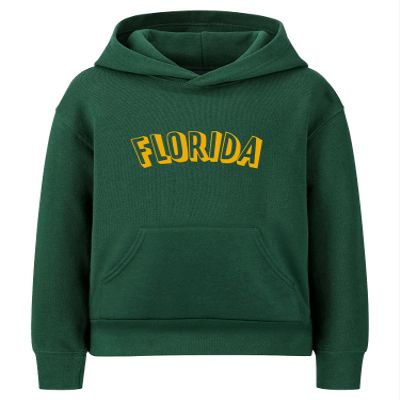 Daxton Youth Unisex Pullover Cities States Hoodie Mid-Weight Fleece Sweater - Florida Hunter Gold, L