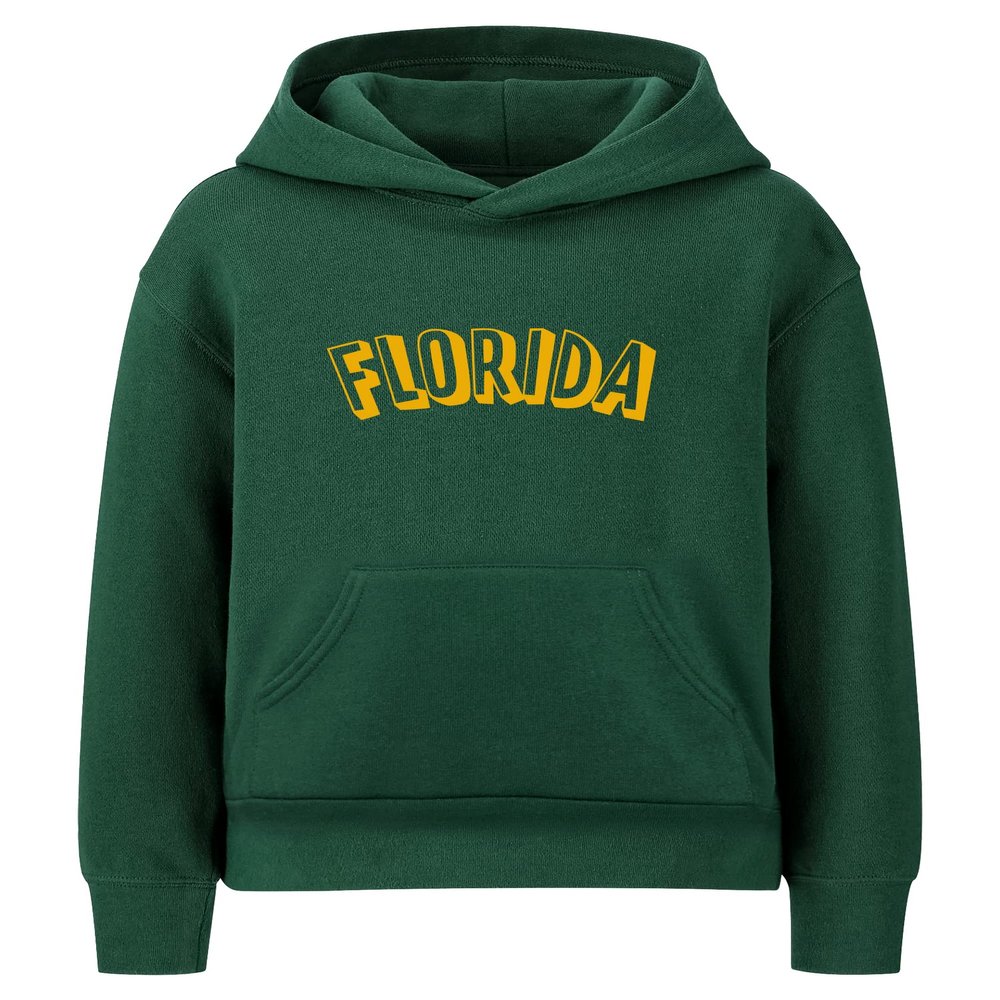 Daxton Youth Unisex Pullover Cities States Hoodie Mid-Weight Fleece Sweater - Florida Hunter Gold, L